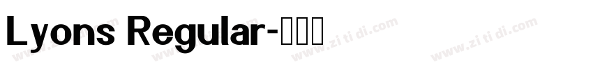 Lyons Regular字体转换